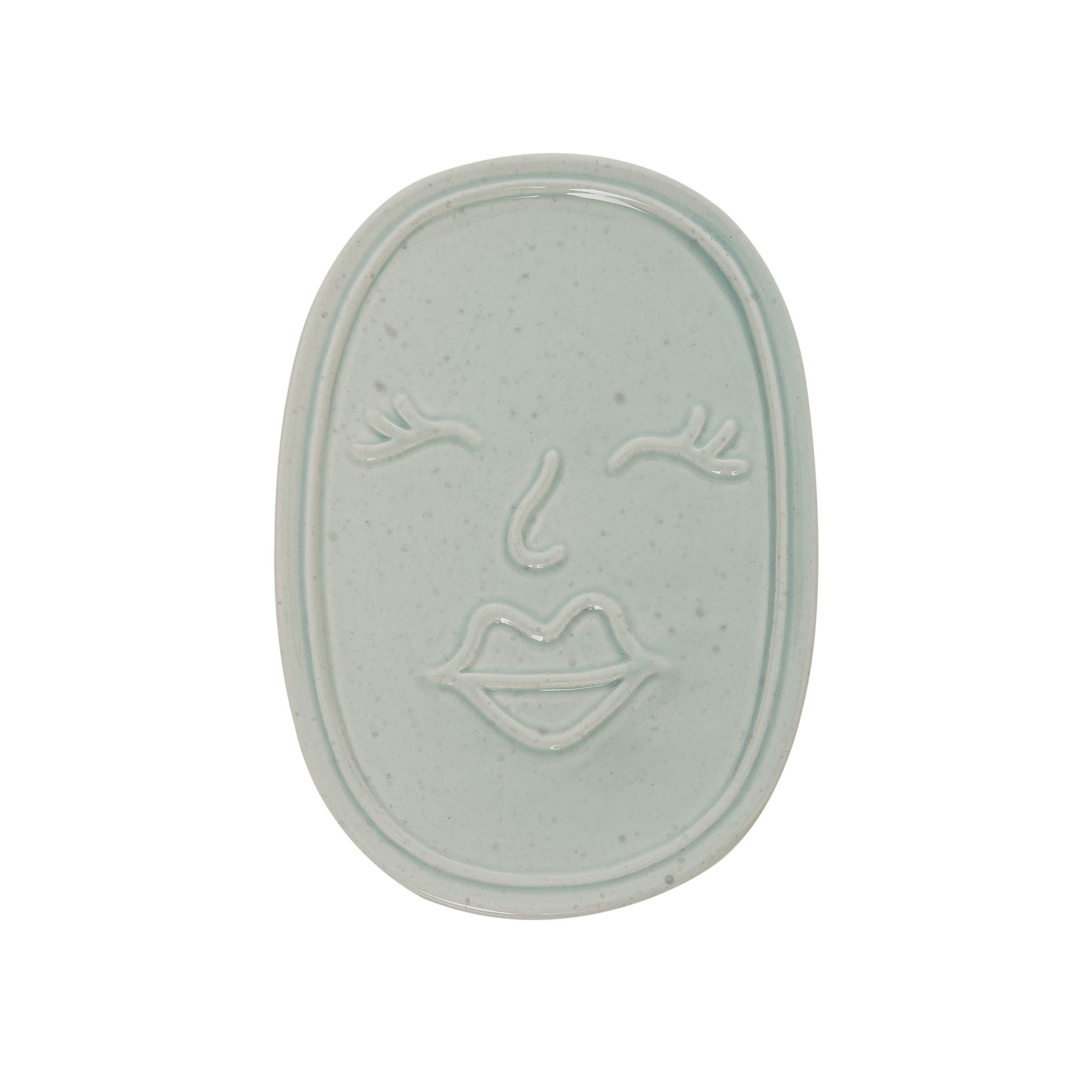 Totalee Gift Blue Face Catch All Ceramic Blue In Gray