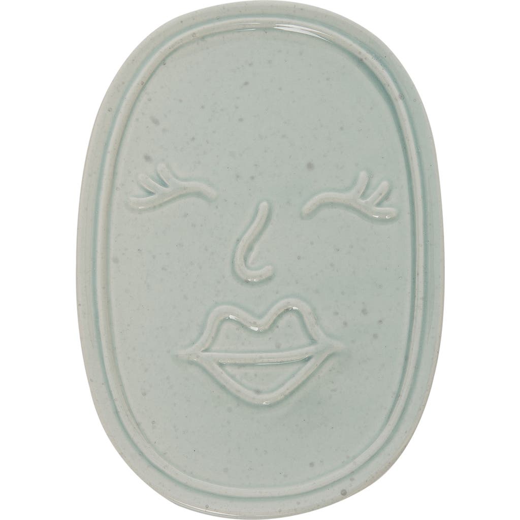 Totalee Gift Blue Face Catch All Ceramic Blue In Gray