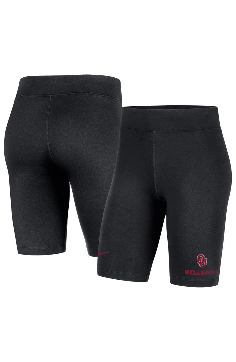Nike Women's Nike Black Oklahoma Sooners Essential Tri-Blend Bike Shorts, Main, color, Black