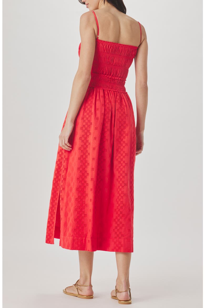 Kenzie Eyelet Sleeveless Maxi Dress, Alternate, color, SCARLET RED