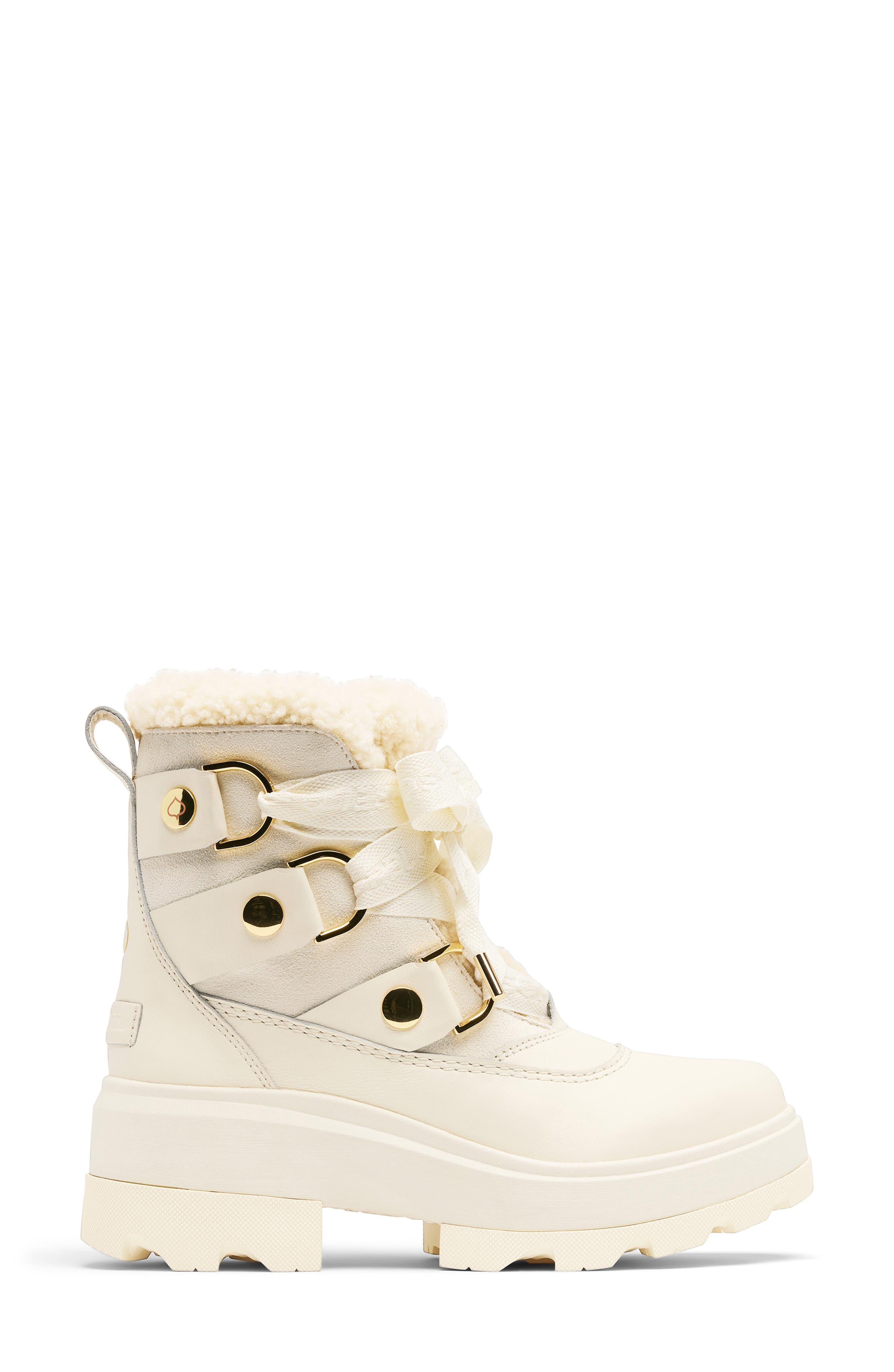 SOREL Joan FRWD<sup>™</sup> Genuine Shearling Trim Waterproof Boot, Alternate, color, Snow/ Sea Salt