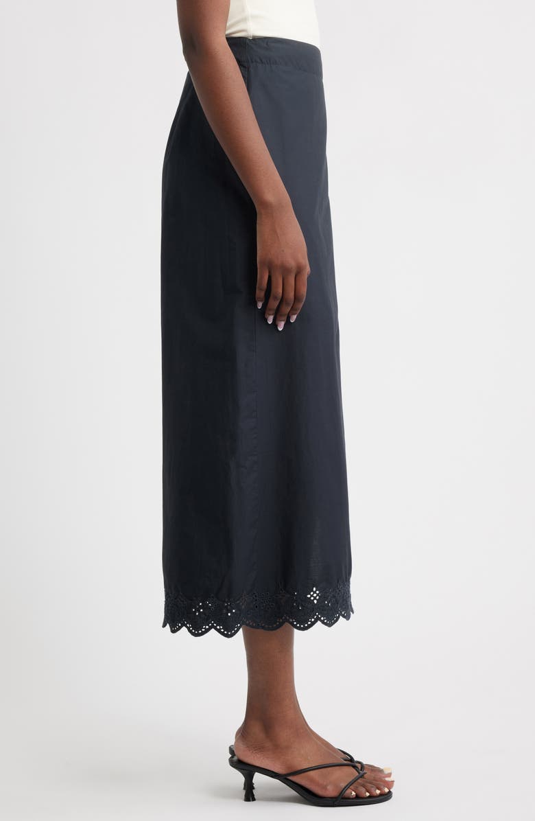 MANGO Luisa Embroidered Midi Skirt, Alternate, color, Black