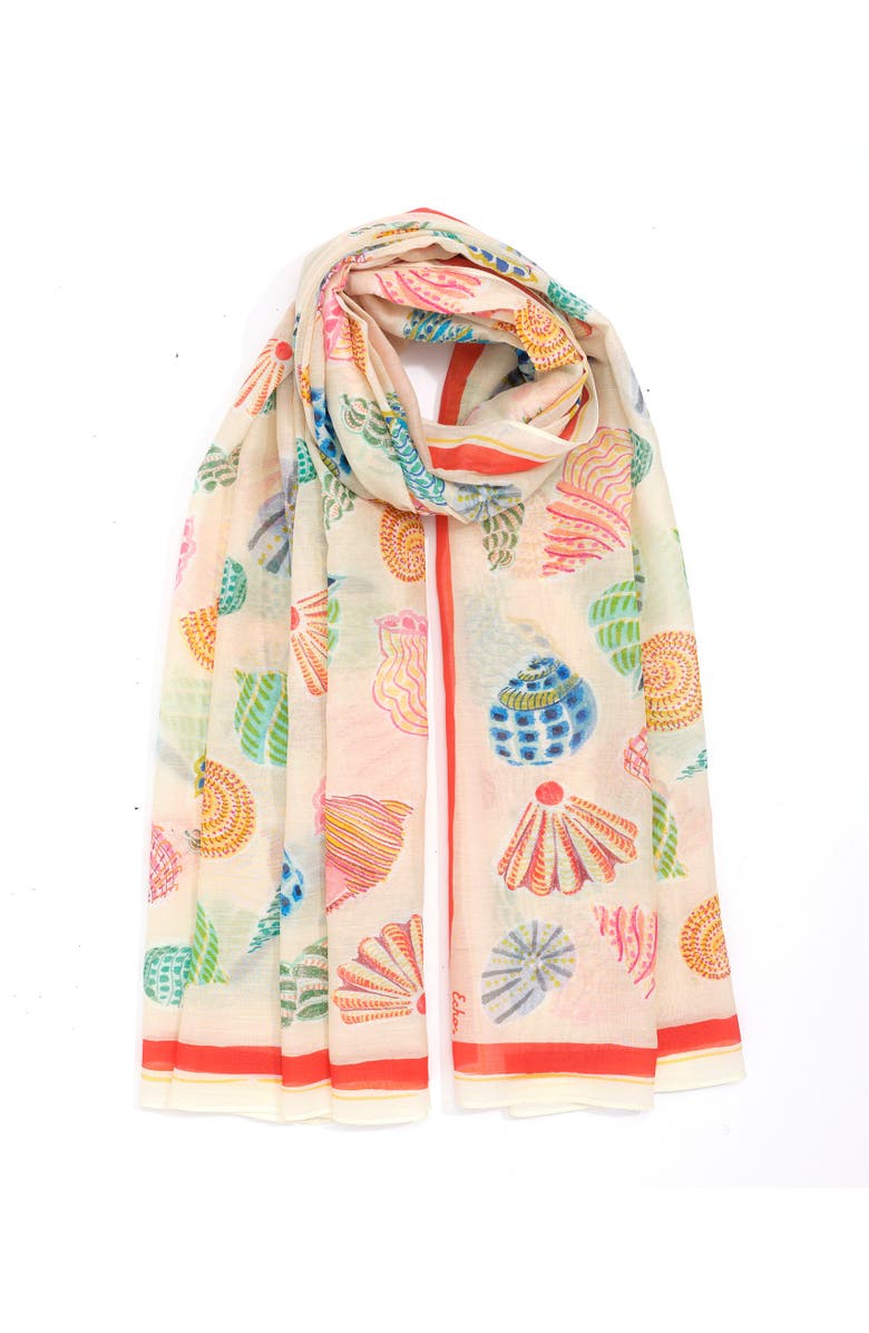 Echo Sea Shells Sarong, Alternate, color, Multi