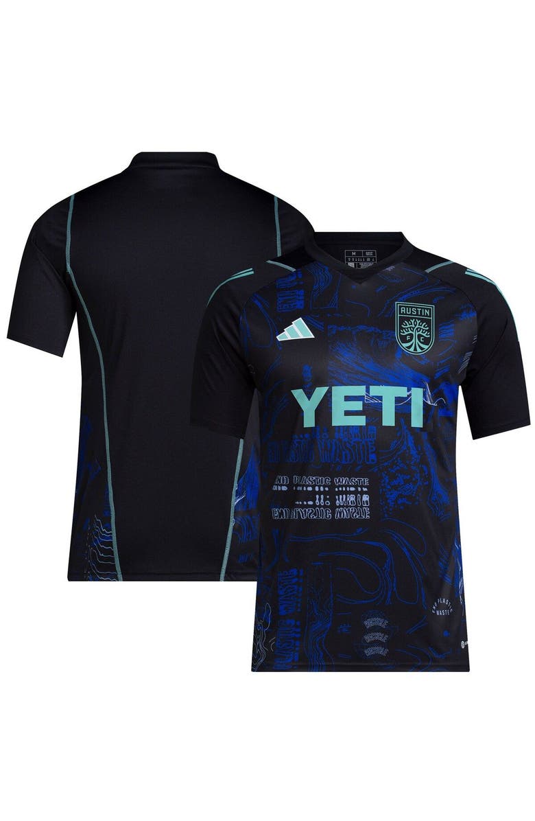adidas Men's adidas Black Austin FC 2023 One Planet Replica Jersey, Alternate, color,