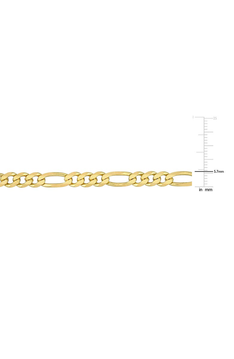 DELMAR Men's Figaro Chain Necklace & Bracelet Set, Alternate, color, Yellow Gold