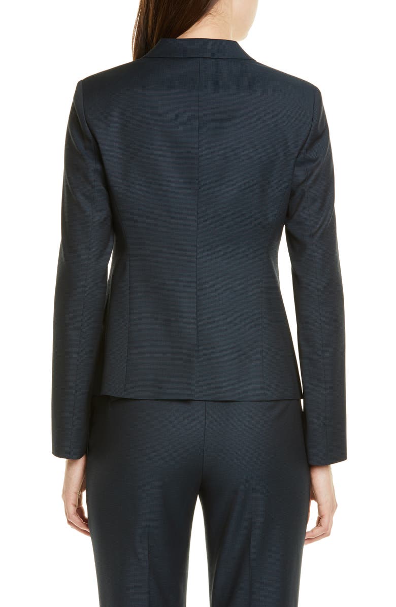 BOSS Jibalena Microcheck Wool Suit Jacket, Alternate, color, 