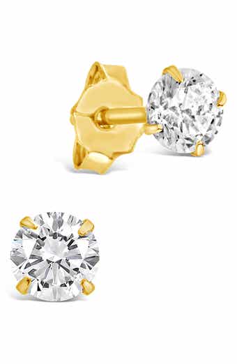 Sterling Forever Round Cubic Zirconia Stud Earrings