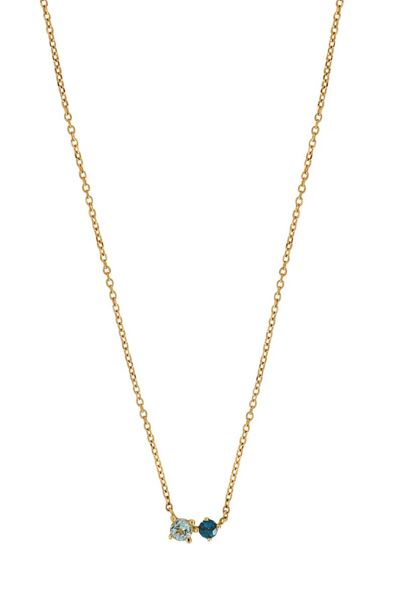Bony Levy Color Stone Pendant Necklace, Main, color, 14K Yg London Blue Topaz