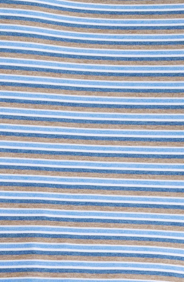 Peter Millar Lenway Stripe Performance Jersey Polo, Alternate, color, Poplar Brown