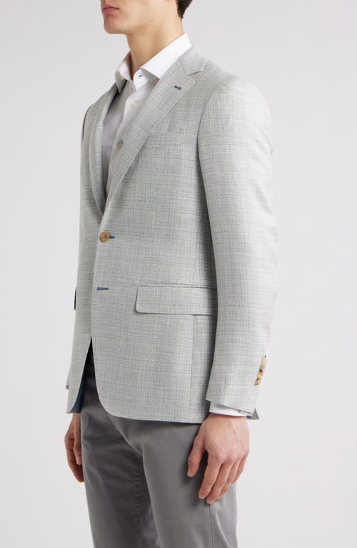 Canali Kei Trim Fit Wool & Silk Blend Melange Sport Coat In Blue