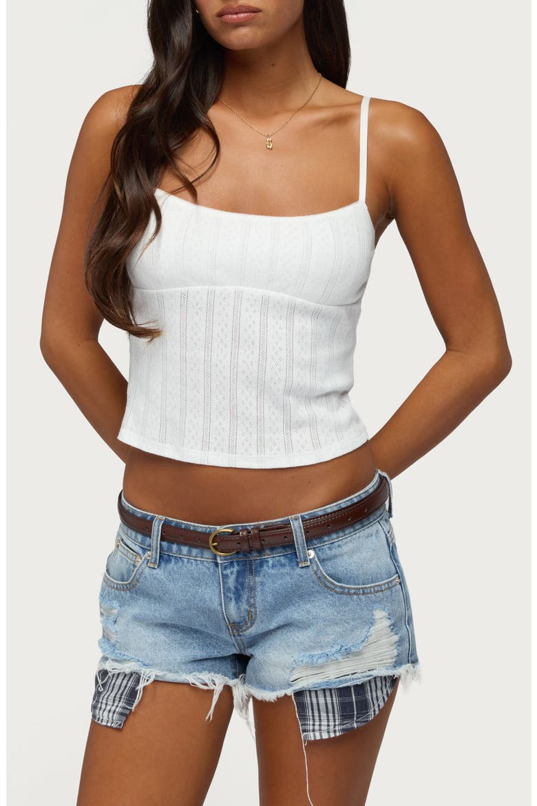 Aivy Pointelle Camisole, Main, color, WHITE
