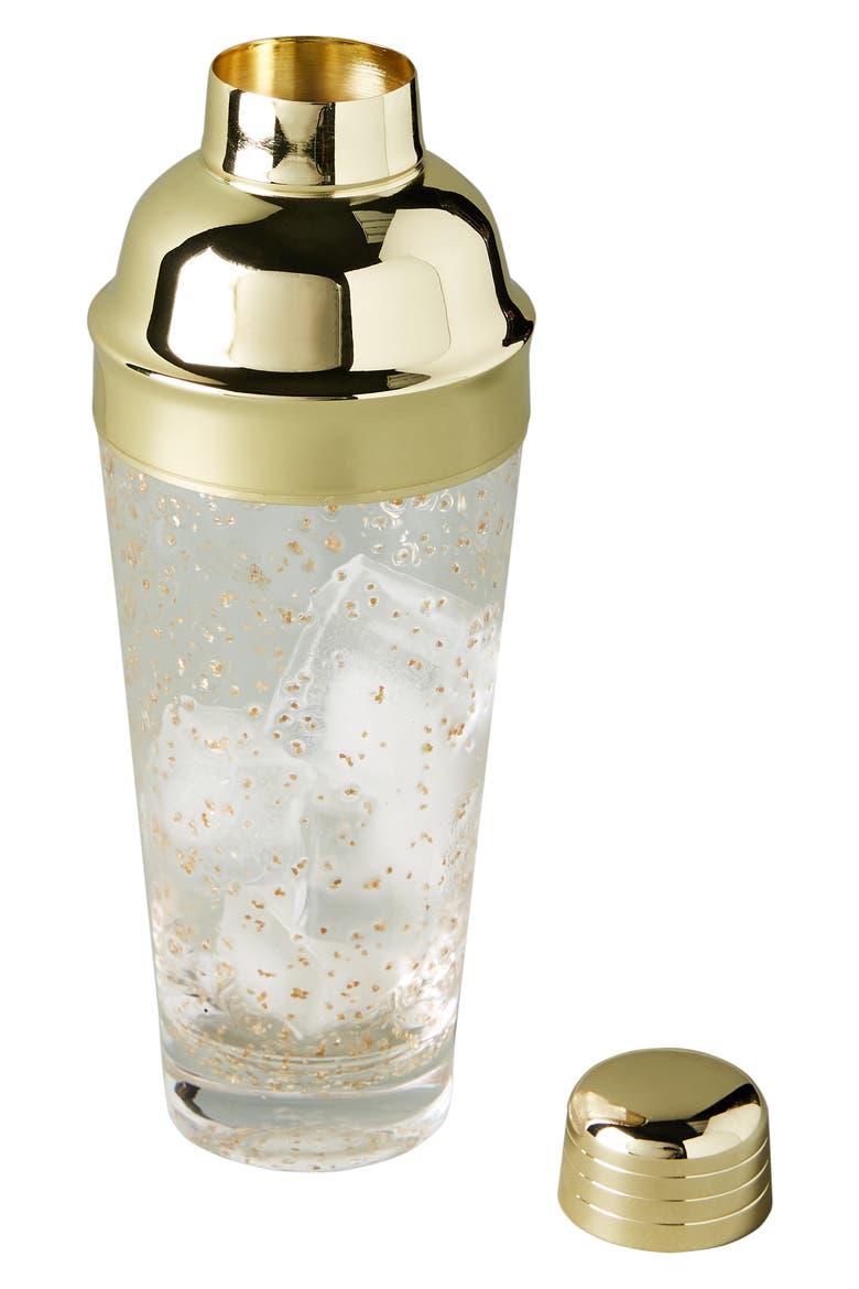 Anthropologie Glam Cocktail Shaker, Alternate, color, GOLD