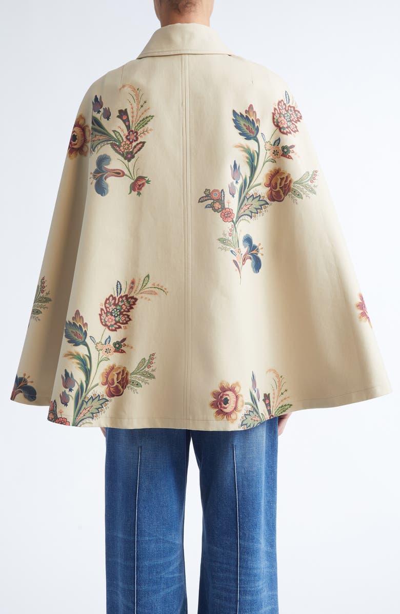Etro Paisley Cape Trench Coat, Alternate, color,
