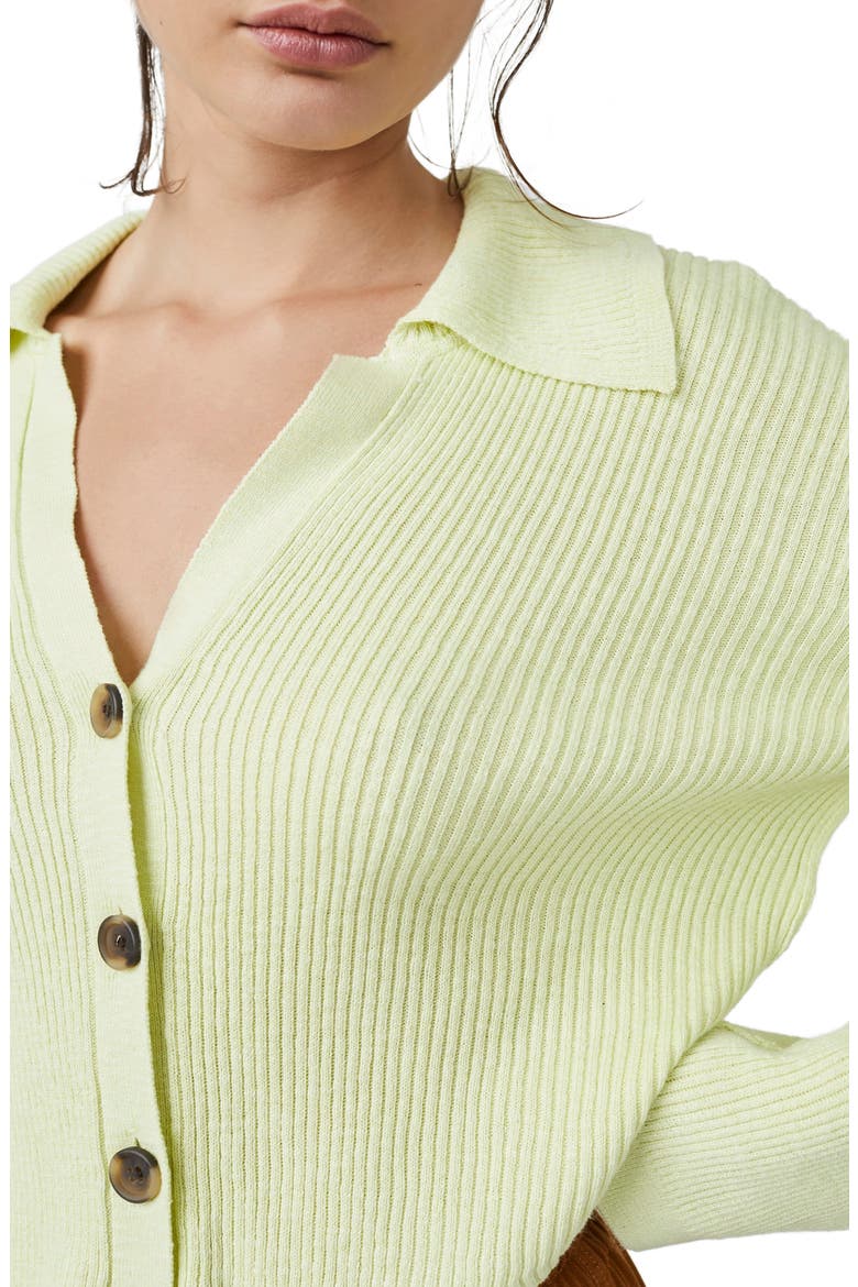 Ella Button-Up Sweater, Alternate, color, KEY LIME PIE