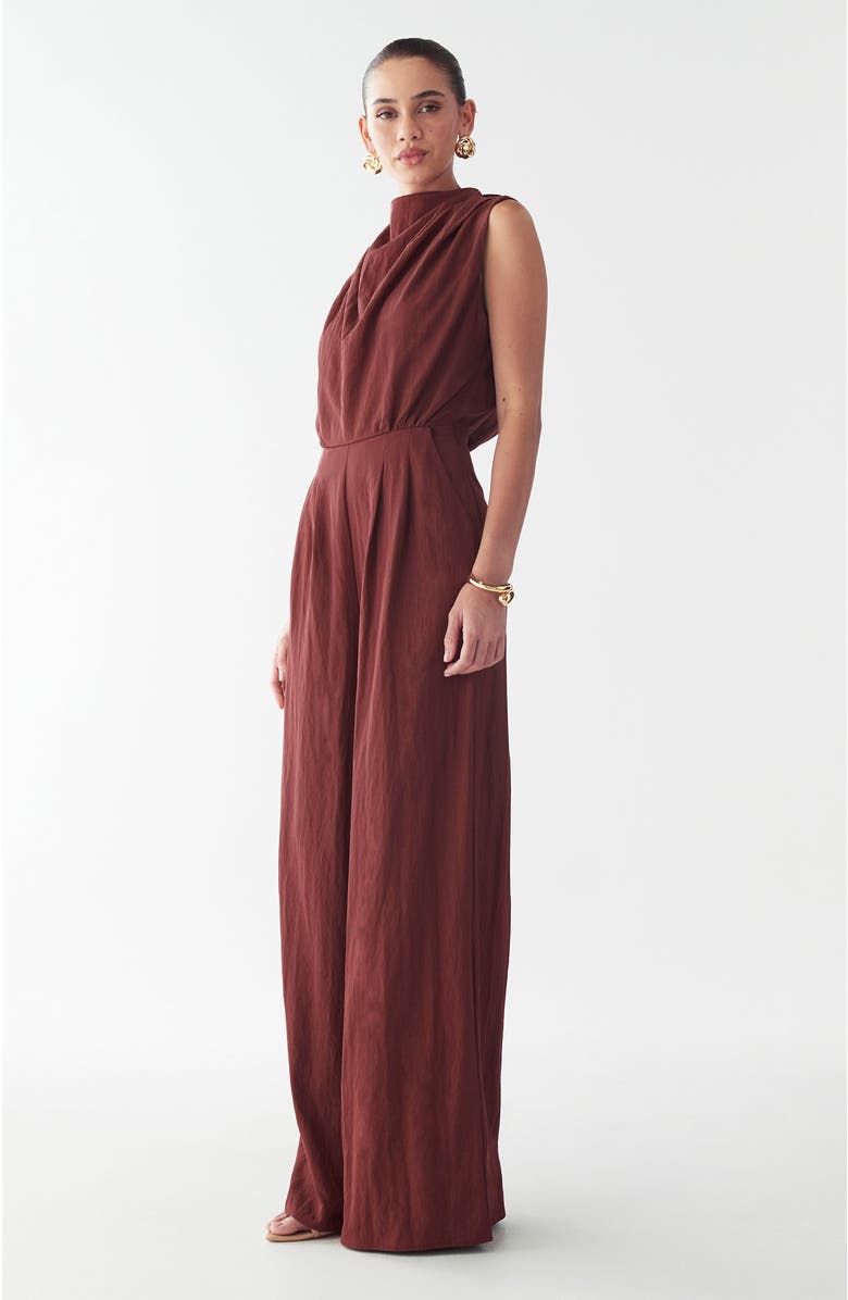 BWLDR Annie Jumpsuit, Alternate, color, Burgundy