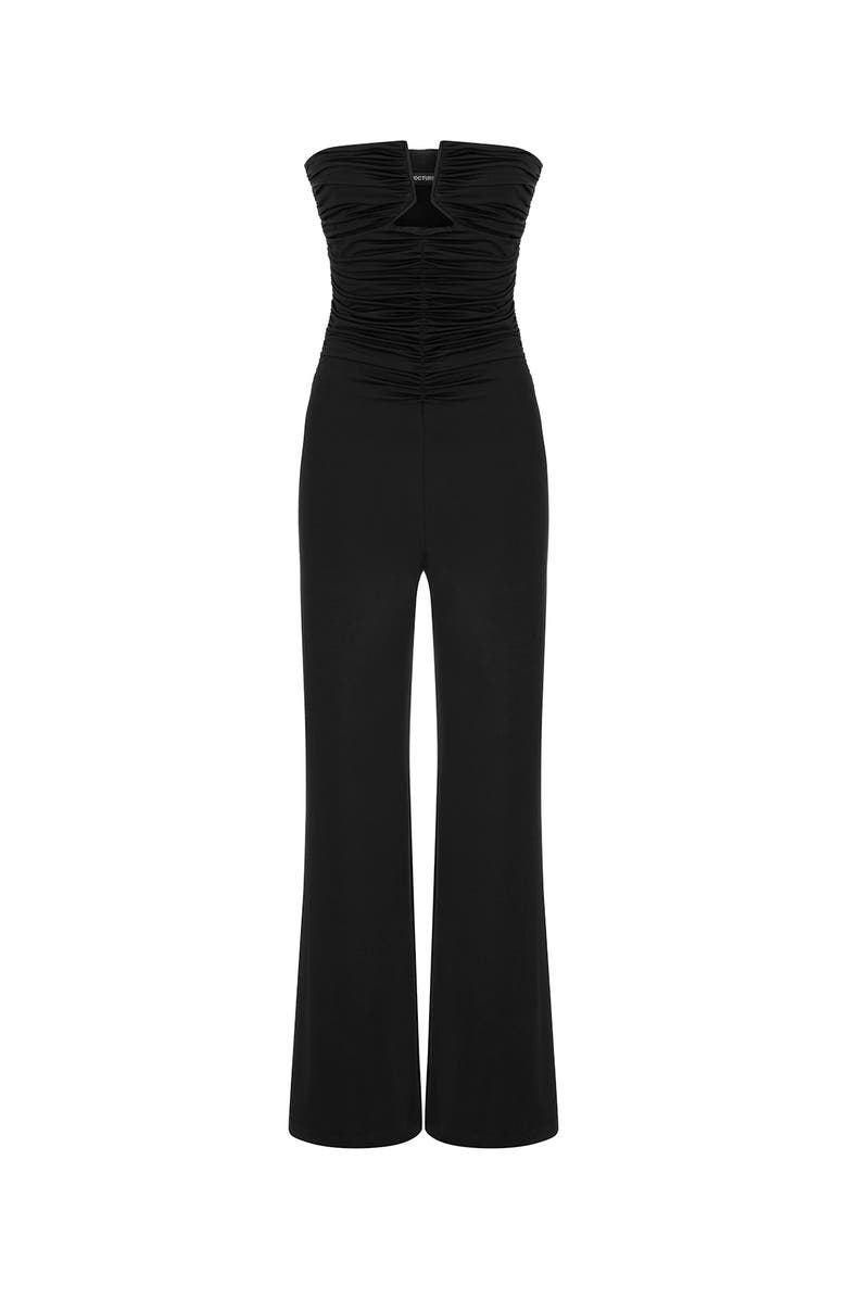Nocturne Strapless Draped Jumpsuit, Alternate, color, 