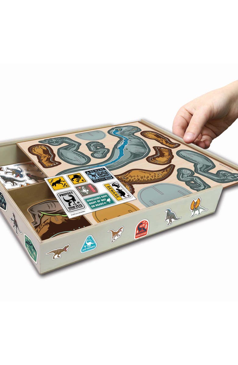 JURASSIC WORLD Dominion Wood Dinosaur Activity Building Set, Alternate, color, Multicolored