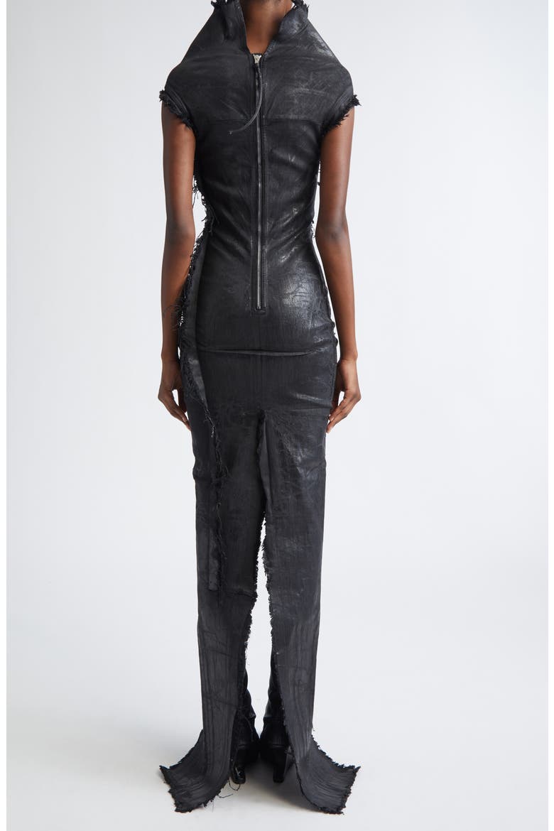 Concordians Etna Megacrust Denim Dress, Alternate, color, BLACK
