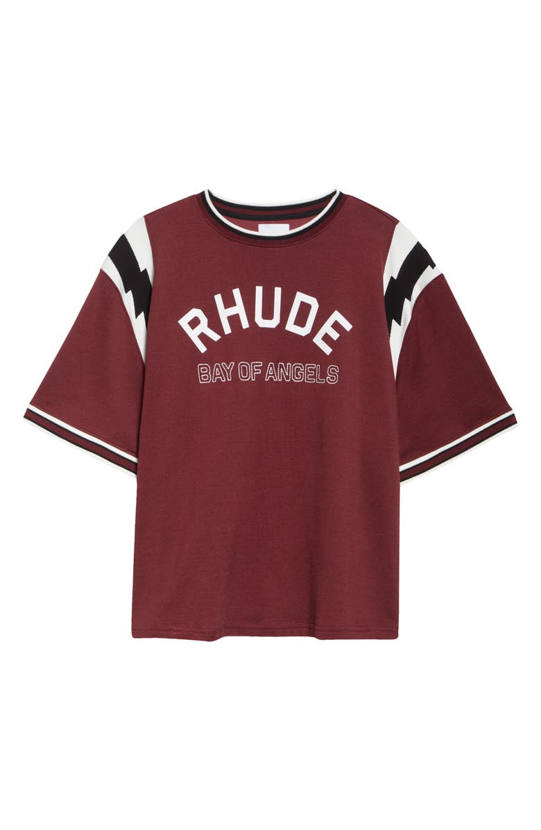 Rhude Lightning Jersey Ringer T-Shirt, Alternate, color,
