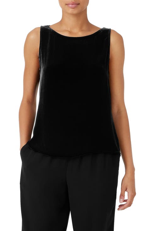 Bateau Neck Velvet Tank