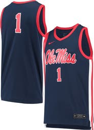 Nike Men's Nike #1 Navy Ole Miss Rebels Replica Basketball Jersey