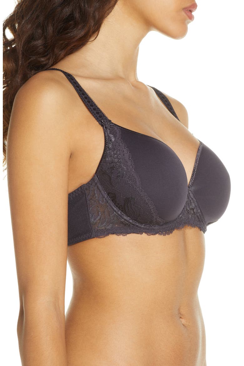 Promesse 3D Underwire Plunge Bra, Alternate, color, ANTHRACITE