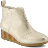 TOMS Kids' Clare Zip Wedge Bootie