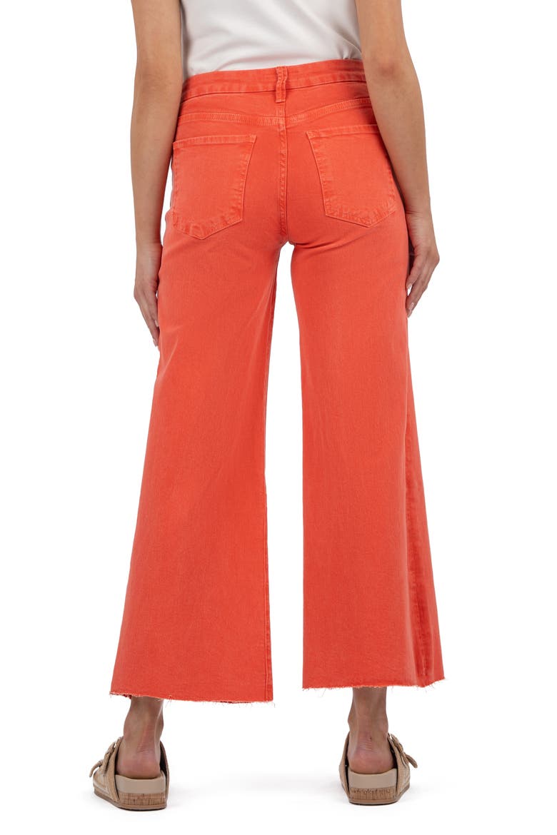 Meg Fab Ab Raw Hem High Waist Ankle Wide Leg Jeans, Alternate, color, TANGERINE JM