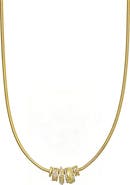 Adornia 14K Gold Plated Crystal Rondelle Pendant Necklace