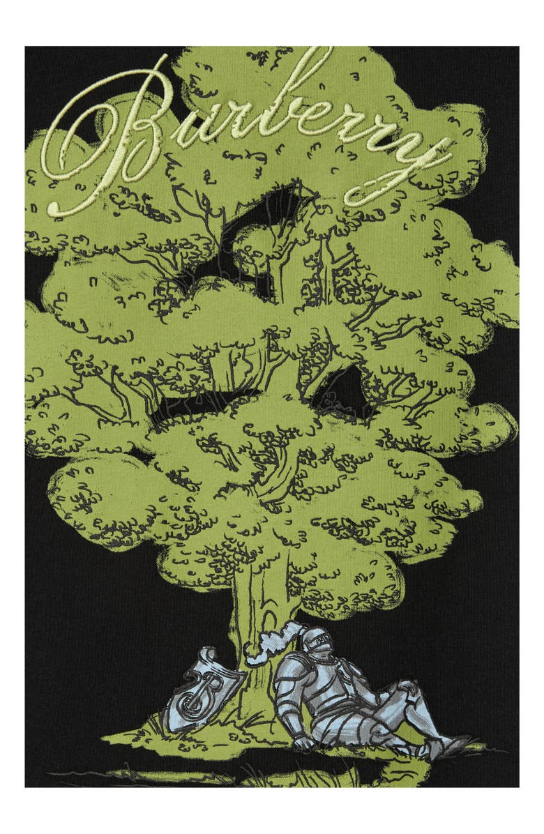 Burberry Sleeping Knight Cotton T-shirt, Alternate, color, Black