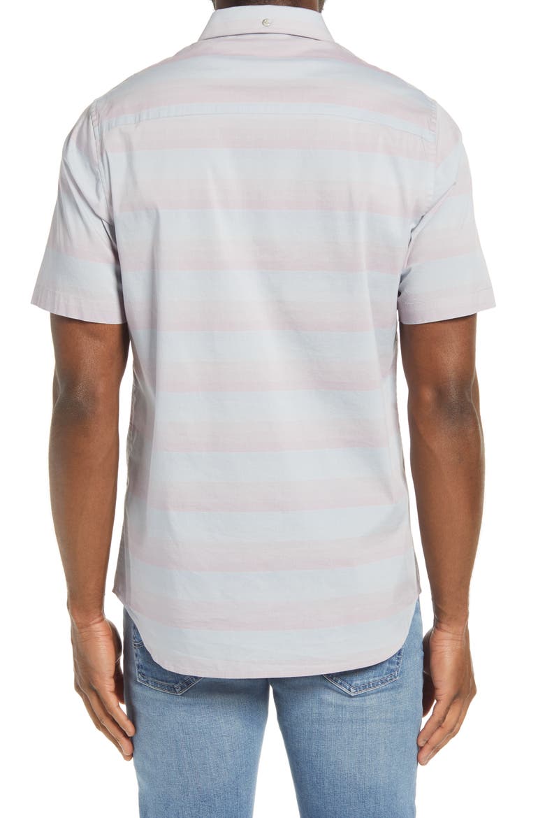 Increments Short Sleeve Button-Down Shirt, Alternate, color, HEATHER MI