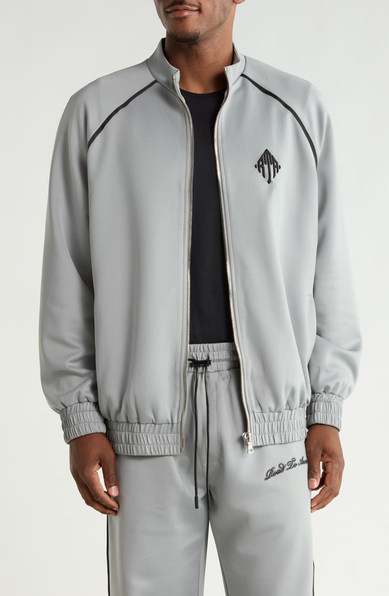RtA Lewis Track Jacket, Main, color, Stone Grey