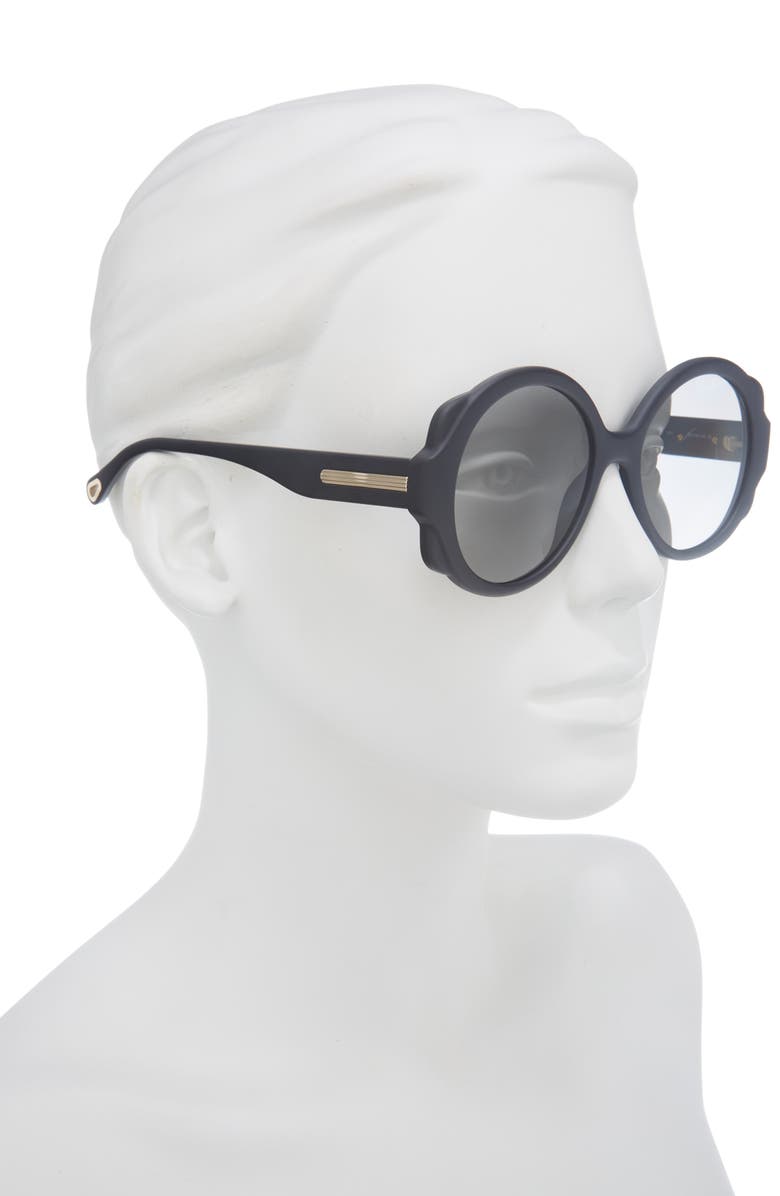 Chloé Round Sunglasses, Alternate, color, Black Black Grey