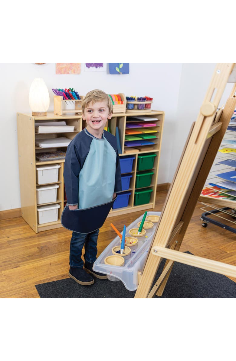 Kaplan Early Learning Company Storage Bins with Lids - Set of 5, Alternate, color, White