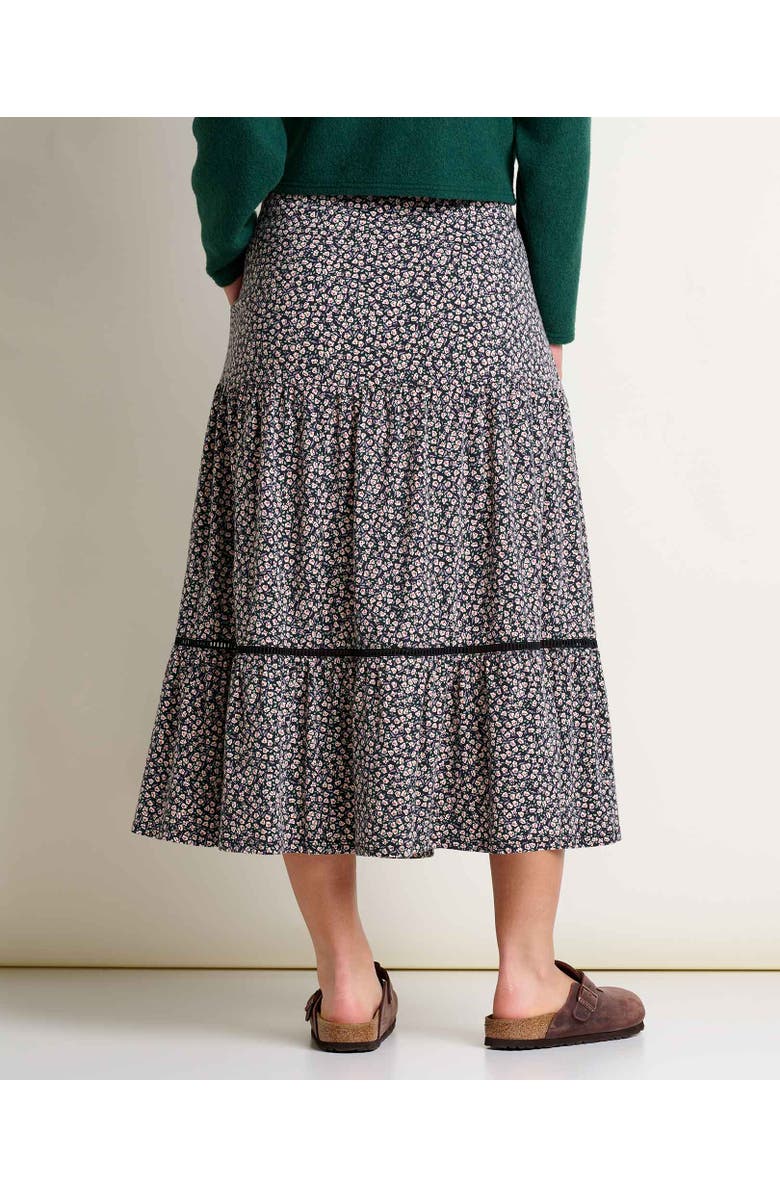 Toad & Co Marigold Tiered Midi Skirt, Alternate, color, Salt Ditsy Print