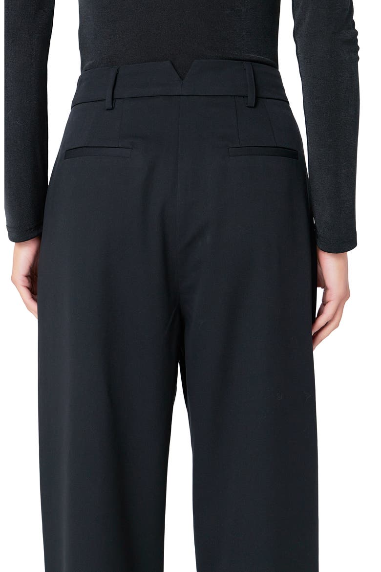 Pleated Wide Leg Pants, Alternate, color, BLACK