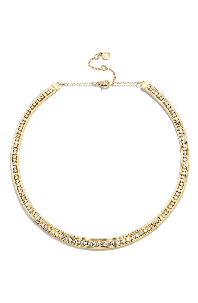 BaubleBar Josephine Crystal Collar Necklace, Main, color, Clear