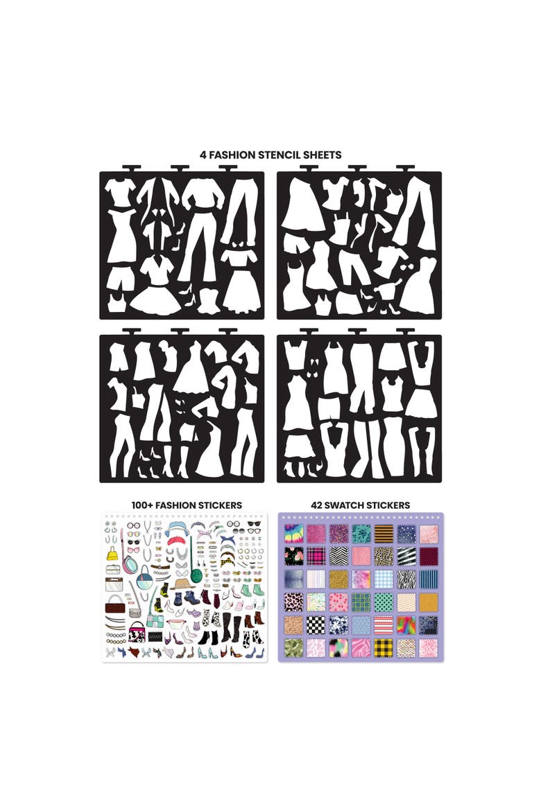 Runway Fashion Designer Sketch Set Pad, 6+, Alternate, color, Multicolored