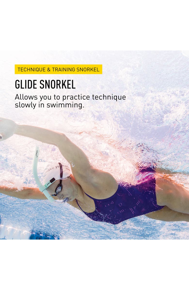 FINIS Glide Center Mount Swim Snorkel for Adults Adjustable Fit Technique Endurance Training, Alternate, color, Mint Green