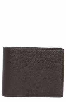 Pebbled Leather Bifold Passcase Wallet