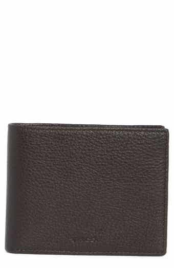 Pebbled Leather Bifold Passcase Wallet