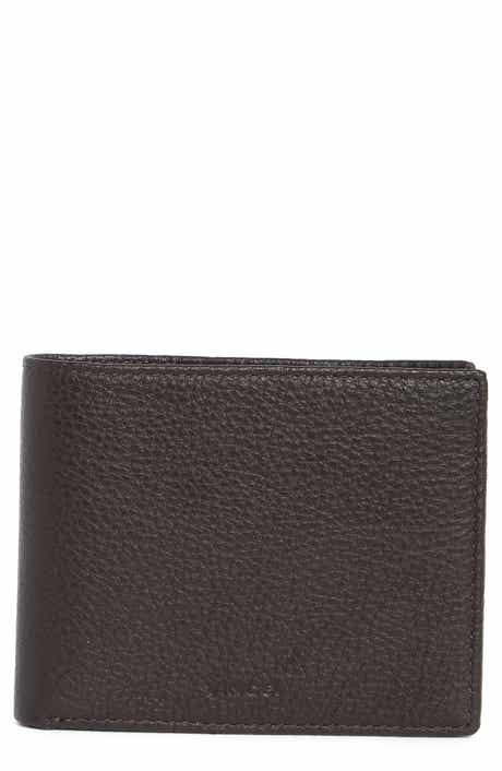 Pebbled Leather Bifold Passcase Wallet