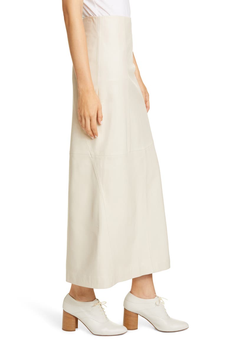 Leather Maxi Skirt, Alternate, color, IVORY