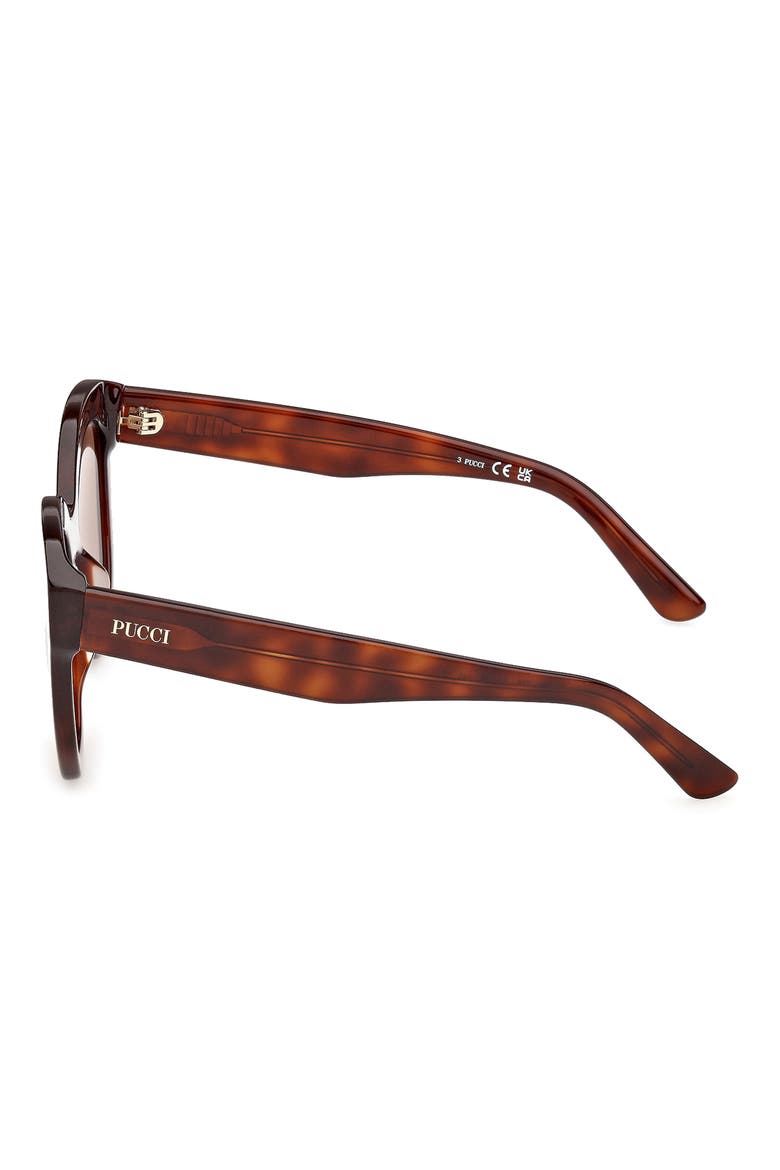 53mm Geometric Sunglasses, Alternate, color, SHINY BLONDE HAVANA / BROWN
