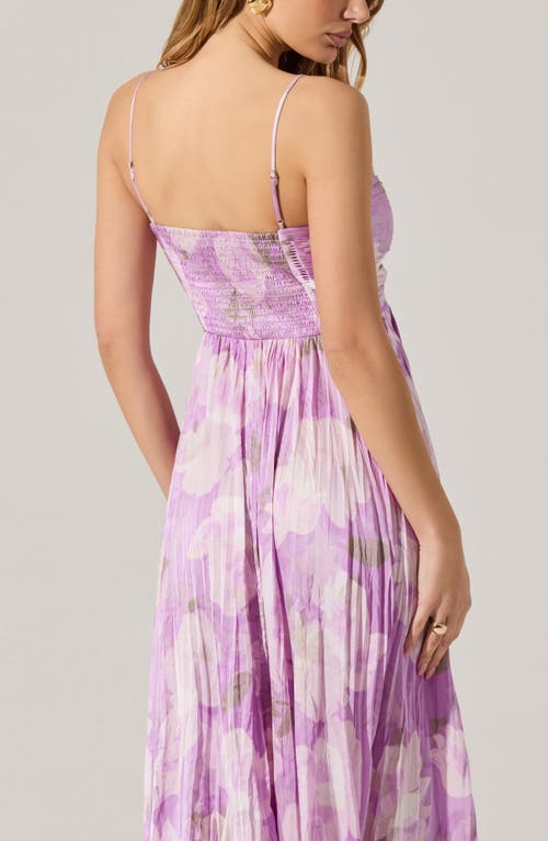 Astr The Label Maeve Floral Midi Sundress In Purple Shadow Floral