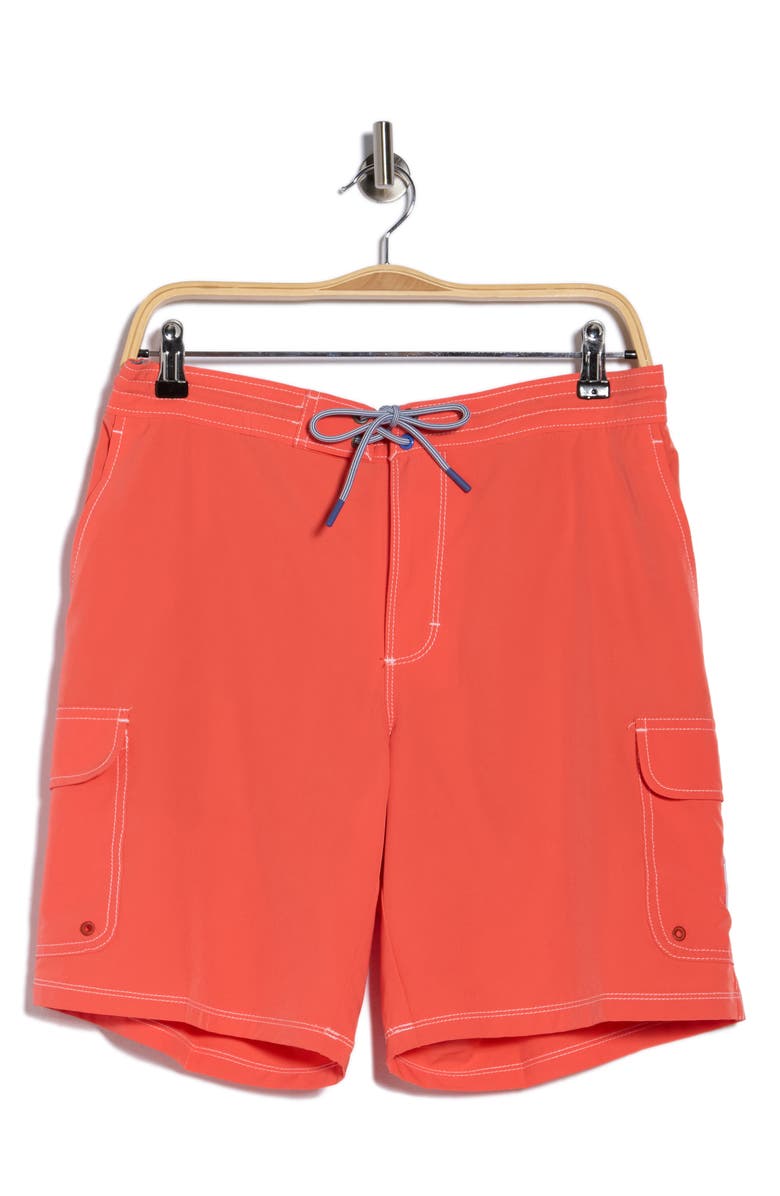 Tommy Bahama Baja Bay Swim Trunks, Alternate, color, Burnt Coral