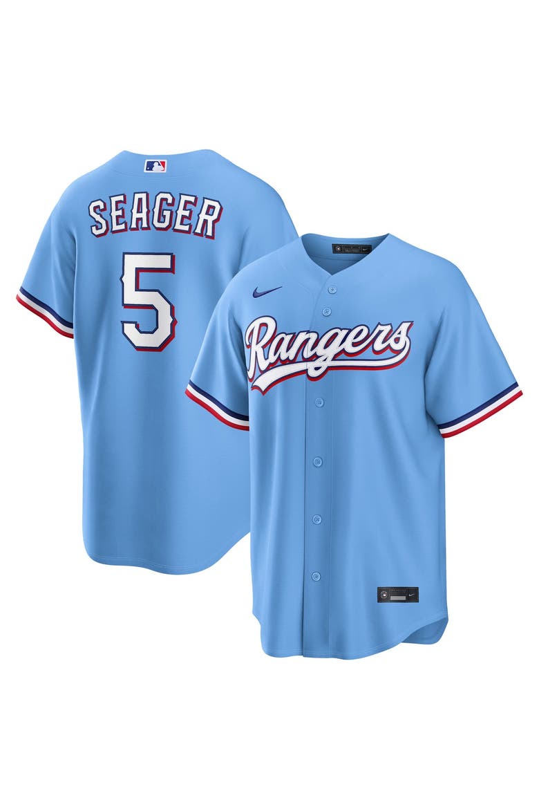Men's Nike Corey Seager Light Blue Texas Rangers Alternate Replica Jersey, Main, color, Light Blue