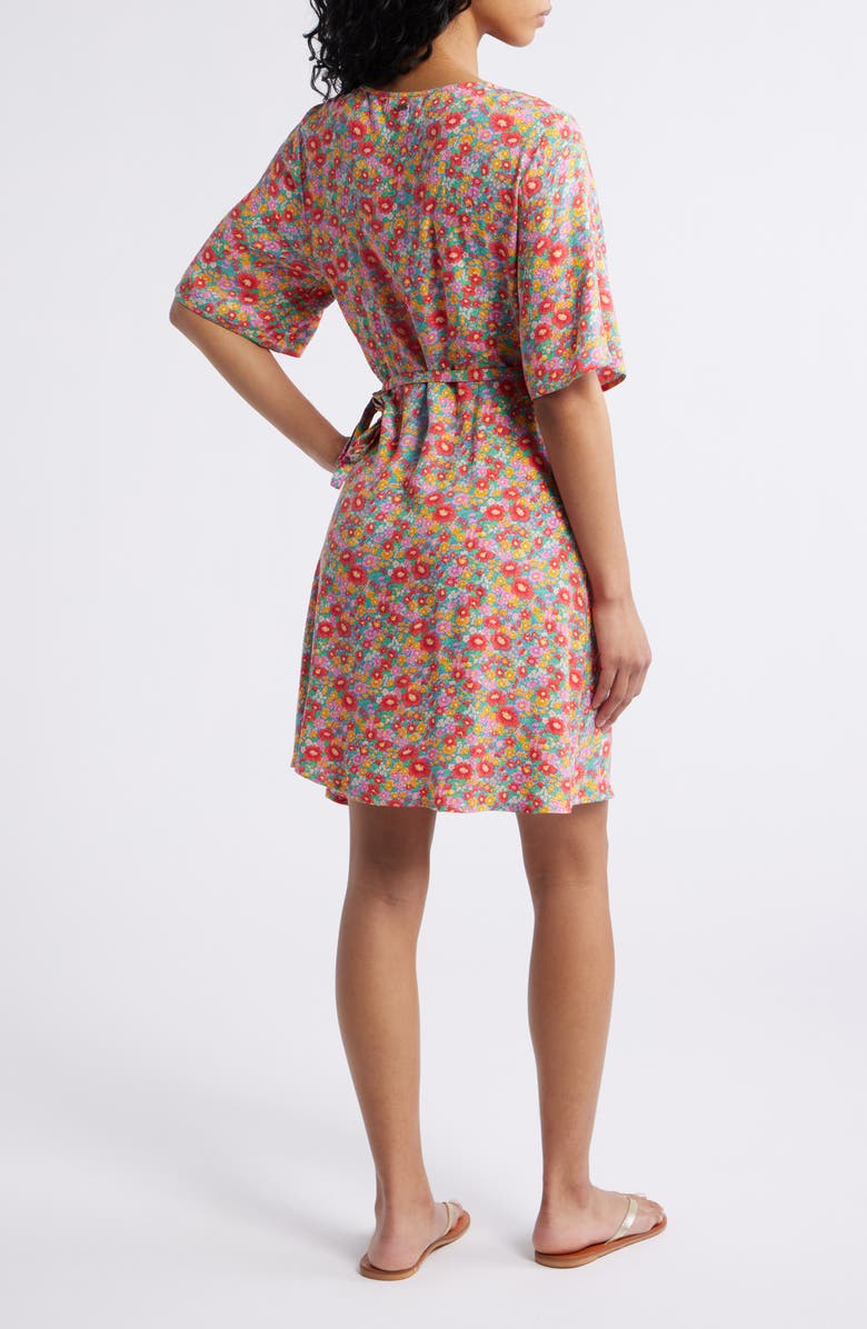 Rip Curl Las Dalias Ditsy Wrap Dress, Alternate, color, Blue