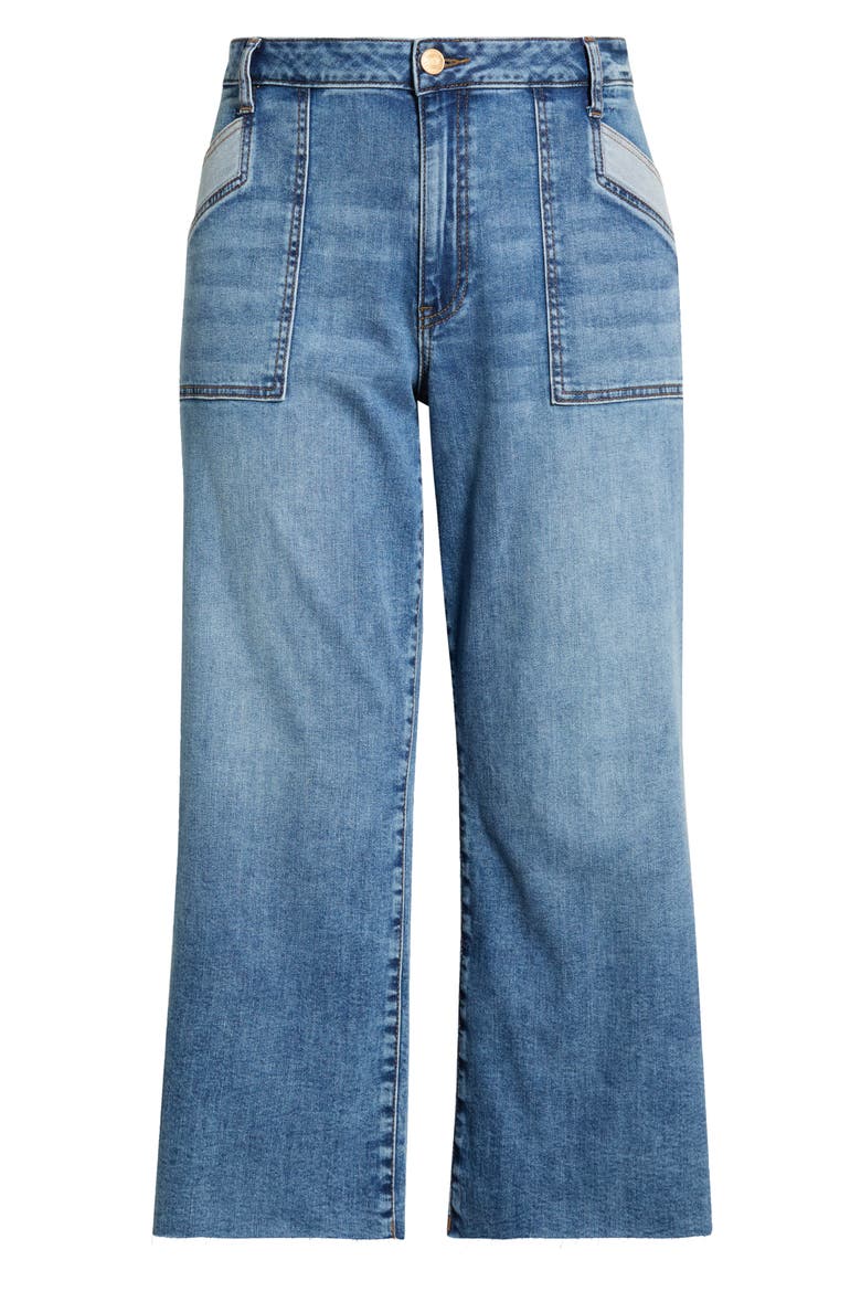 Meg Raw Hem High Waist Ankle Wide Leg Jeans, Alternate, color, SUCCESS
