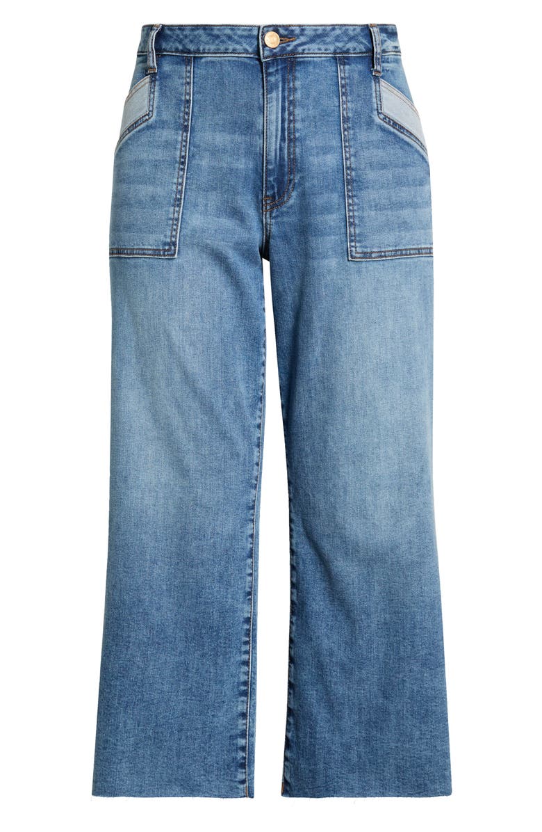 KUT from the Kloth Meg Raw Hem High Waist Ankle Wide Leg Jeans, Alternate, color, Success